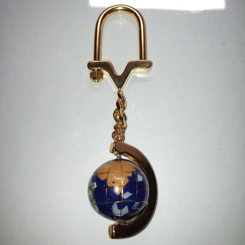 Collectors Special -- 24mm Lapis Lazuli Globe Key Chain/Holder